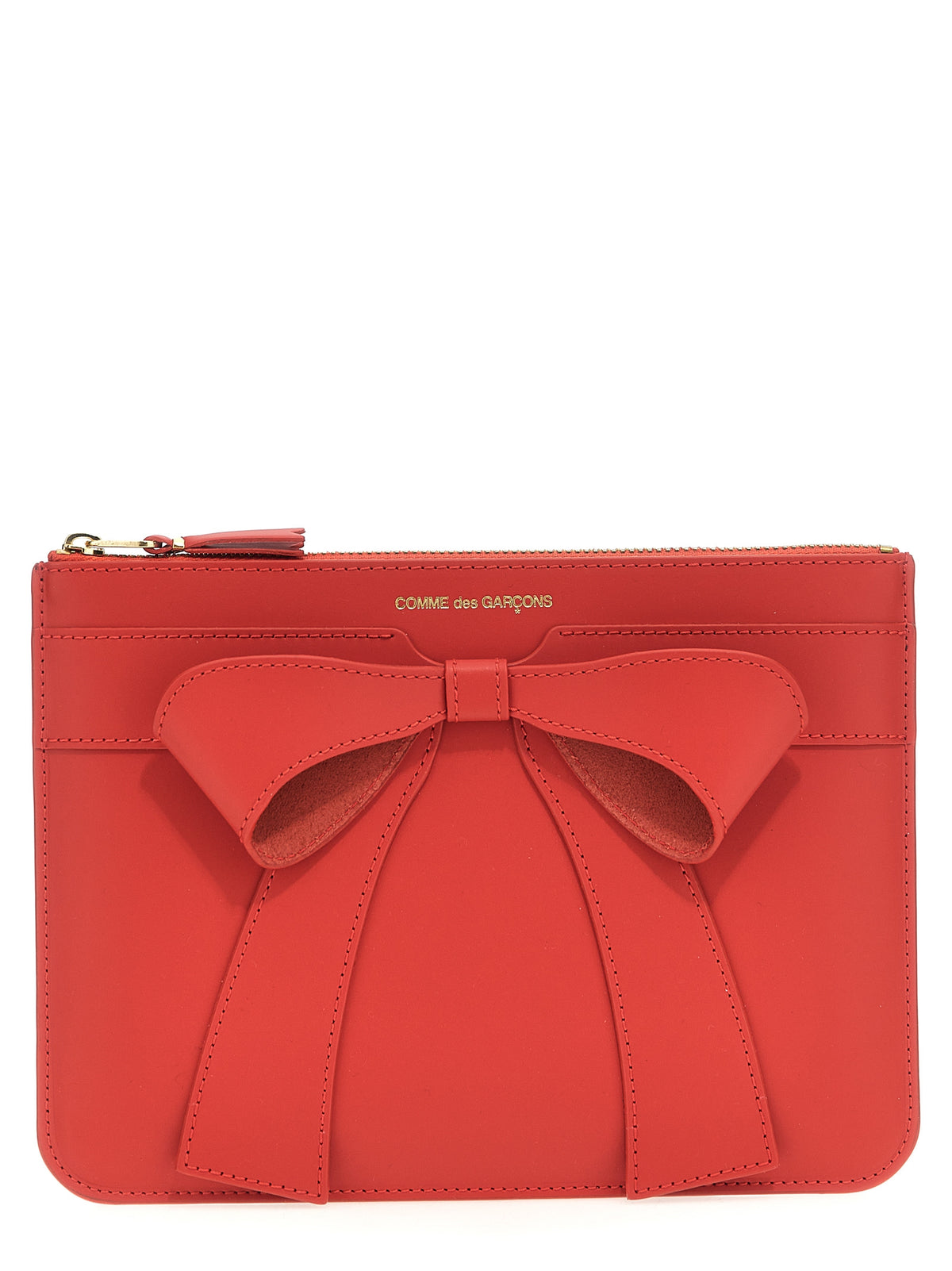 Comme Des Garçons Kartenhalter aus Leder in Rot