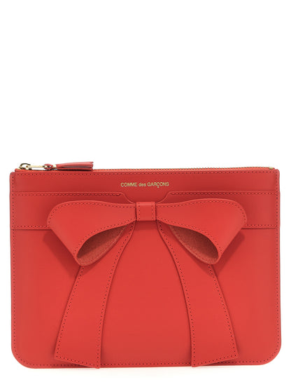 Comme Des Garçons Kartenhalter aus Leder in Rot