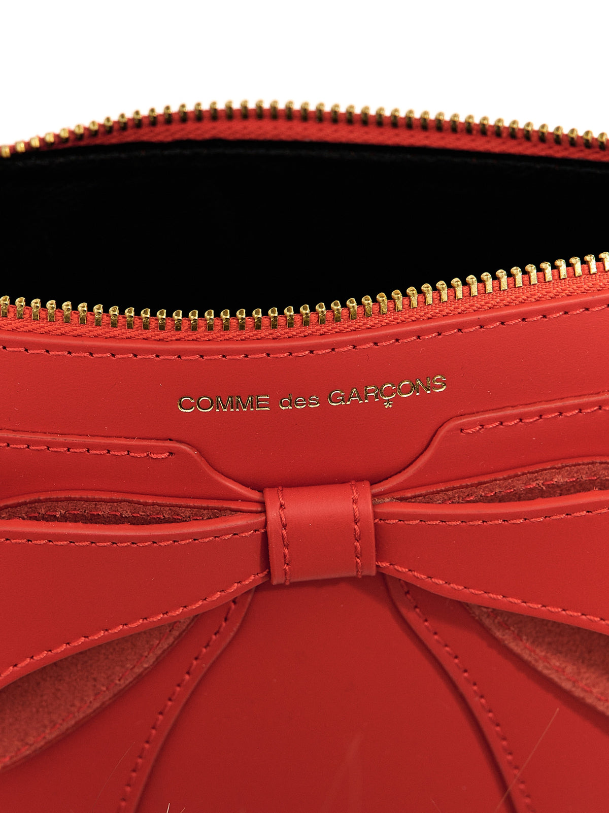 Comme Des Garçons Kartenhalter aus Leder in Rot