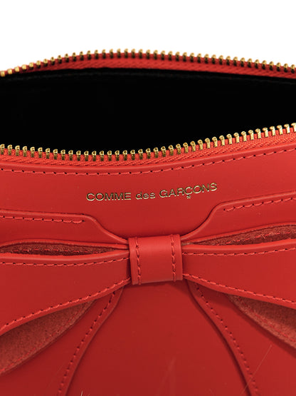 Comme Des Garçons Kartenhalter aus Leder in Rot