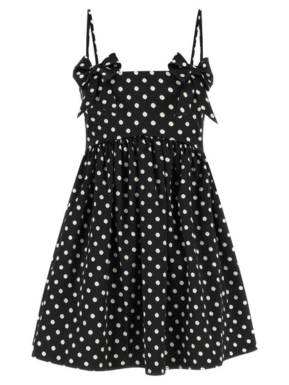 Ganni Kleid aus Polyester in Schwarz