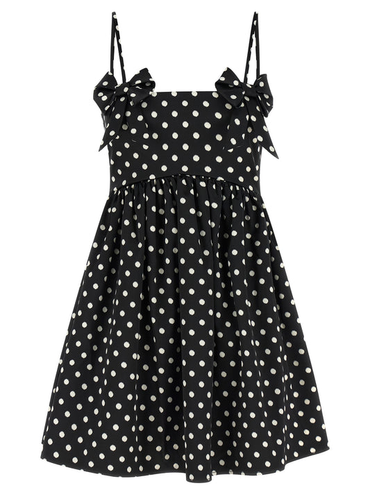 Ganni Kleid aus Polyester in Schwarz