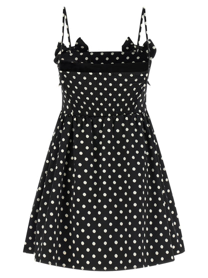Ganni Kleid aus Polyester in Schwarz