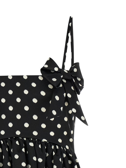 Ganni Kleid aus Polyester in Schwarz