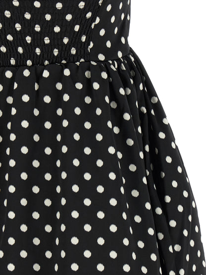 Ganni Kleid aus Polyester in Schwarz