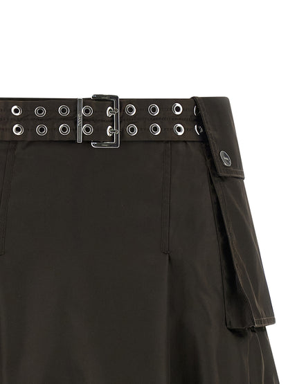 Ganni Rock aus Nylon in Braun