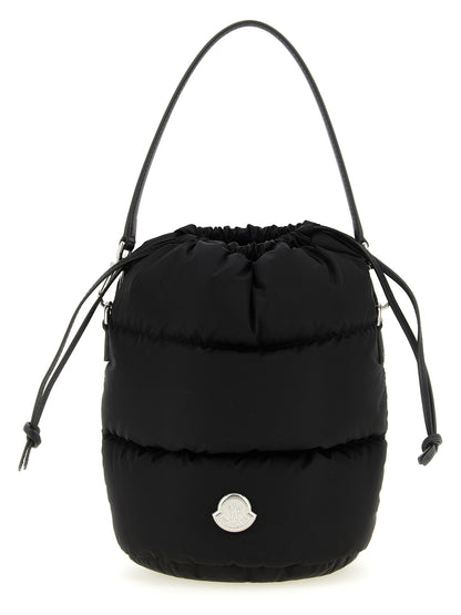 Moncler Schultertasche aus Leder in Schwarz