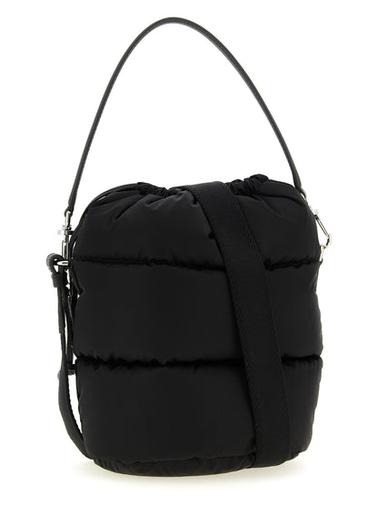 Moncler Schultertasche aus Leder in Schwarz
