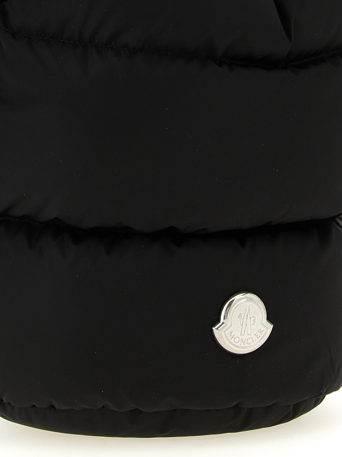 Moncler Schultertasche aus Leder in Schwarz