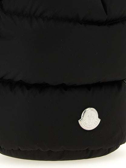 Moncler Schultertasche aus Leder in Schwarz