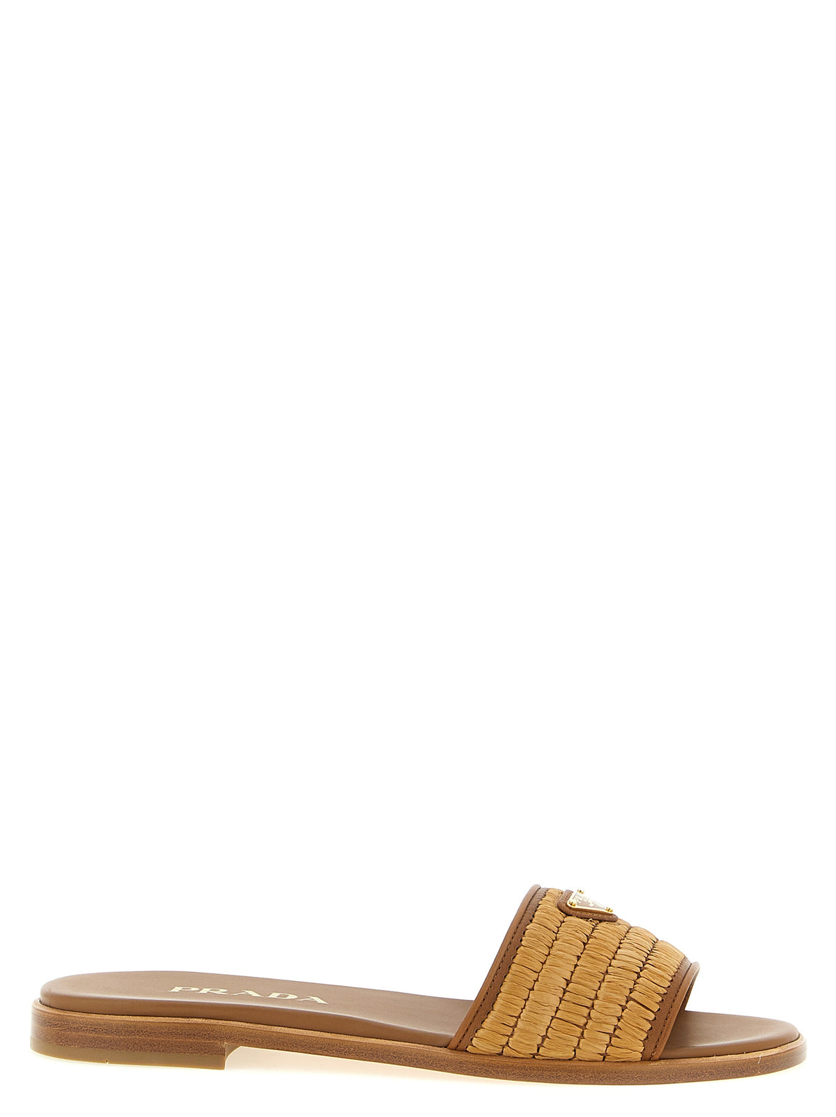 Prada Slipper aus Leder in Braun