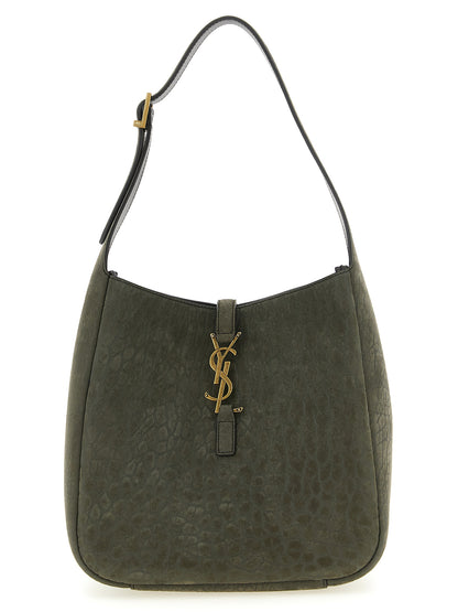 Saint Laurent Schultertasche aus Wildleder in Grau