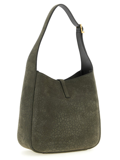 Saint Laurent Schultertasche aus Wildleder in Grau