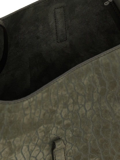 Saint Laurent Schultertasche aus Wildleder in Grau