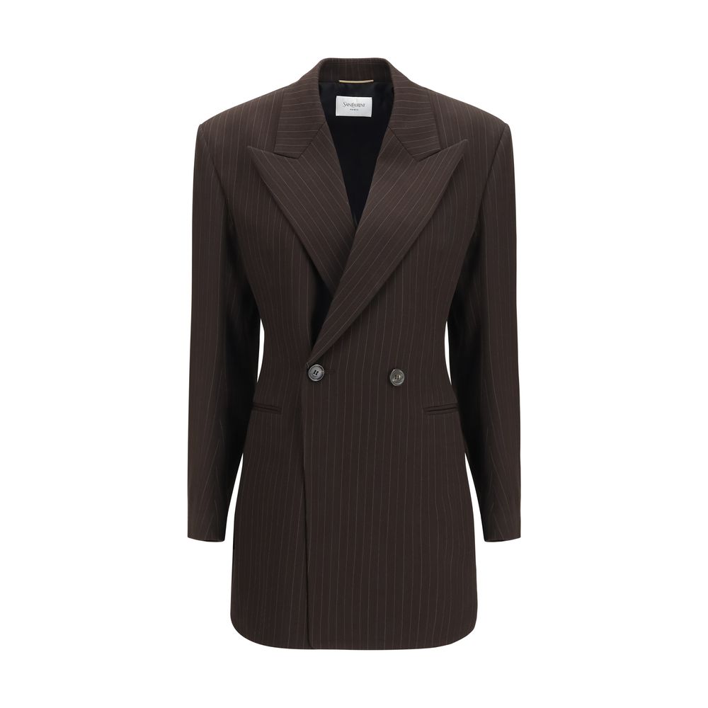 Saint Laurent Jacke aus Wolle in Braun