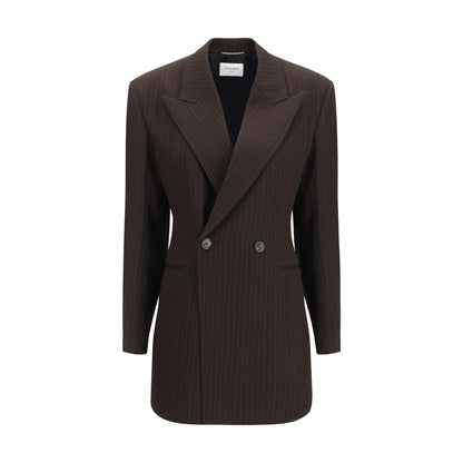 Saint Laurent Jacke aus Wolle in Braun