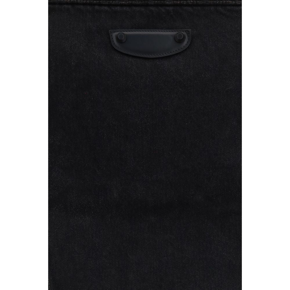 Balenciaga Jacke aus Leder in Schwarz