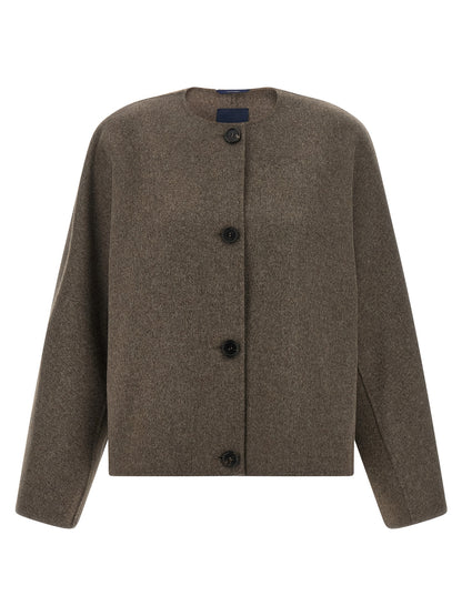 'S Max Mara Jacke aus Stoff in Braun