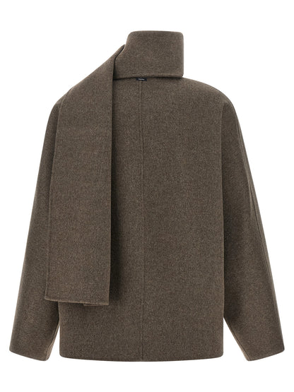 'S Max Mara Jacke aus Stoff in Braun