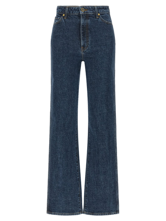 Khaite Jeans aus Leder in Schwarz
