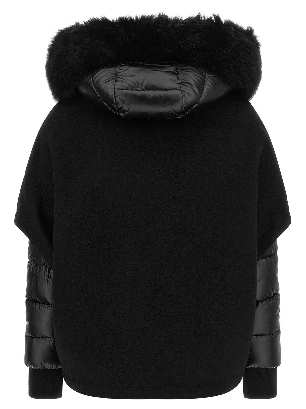 MooRER Schwarze Woll-Shell-Jacke – Produktansicht 3 | Arca Lucia