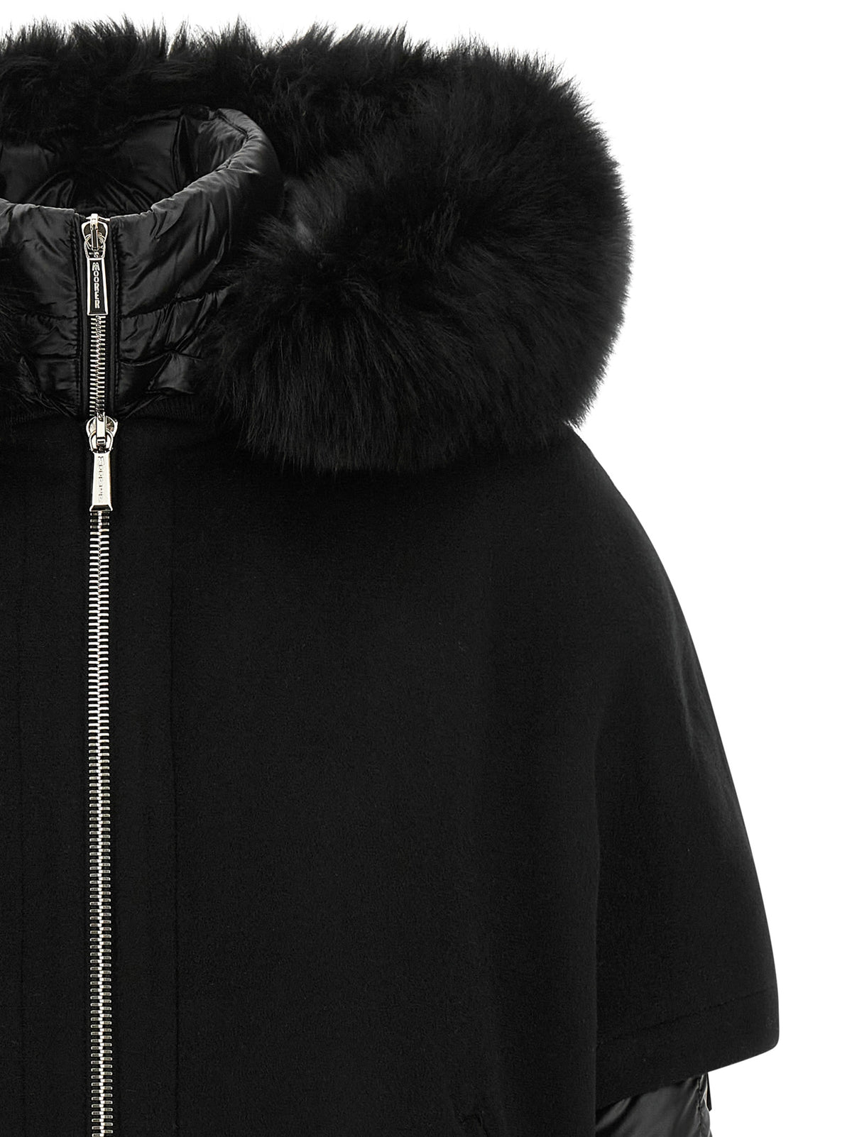 MooRER Schwarze Woll-Shell-Jacke – Produktansicht 4 | Arca Lucia