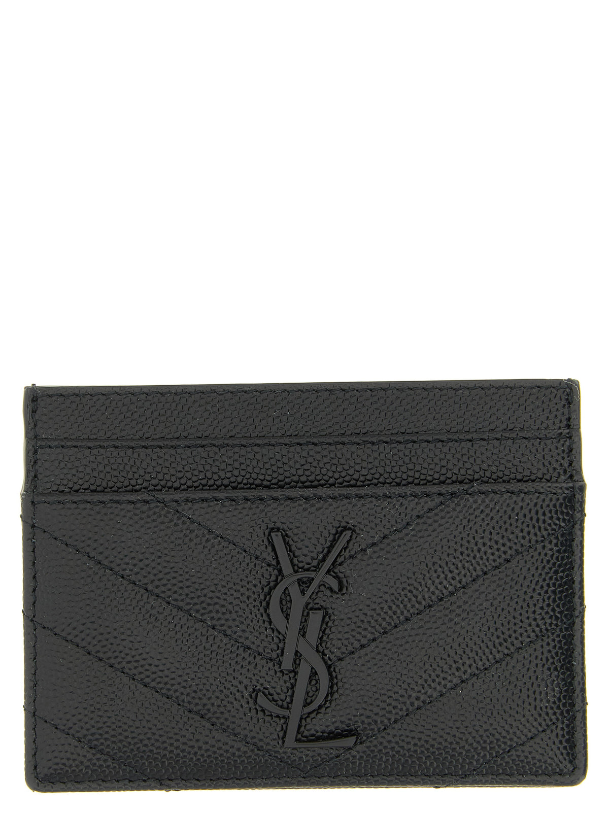 Saint Laurent Kartenhalter aus Leder in Schwarz