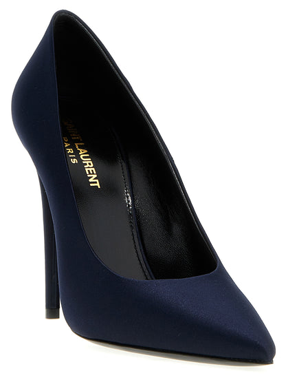 Saint Laurent Pumps aus Polyester in Blau