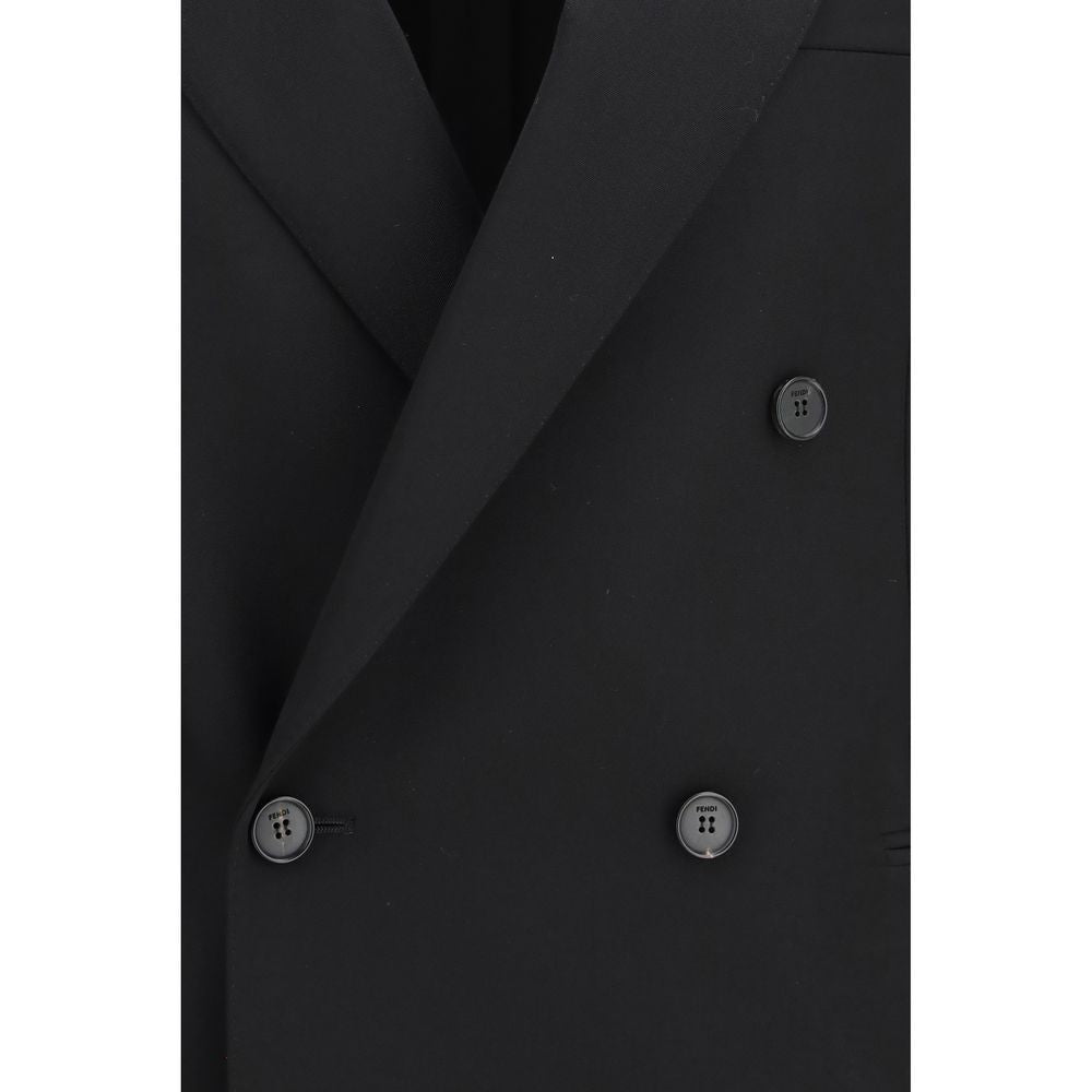 Fendi Blazer aus Wolle in Schwarz