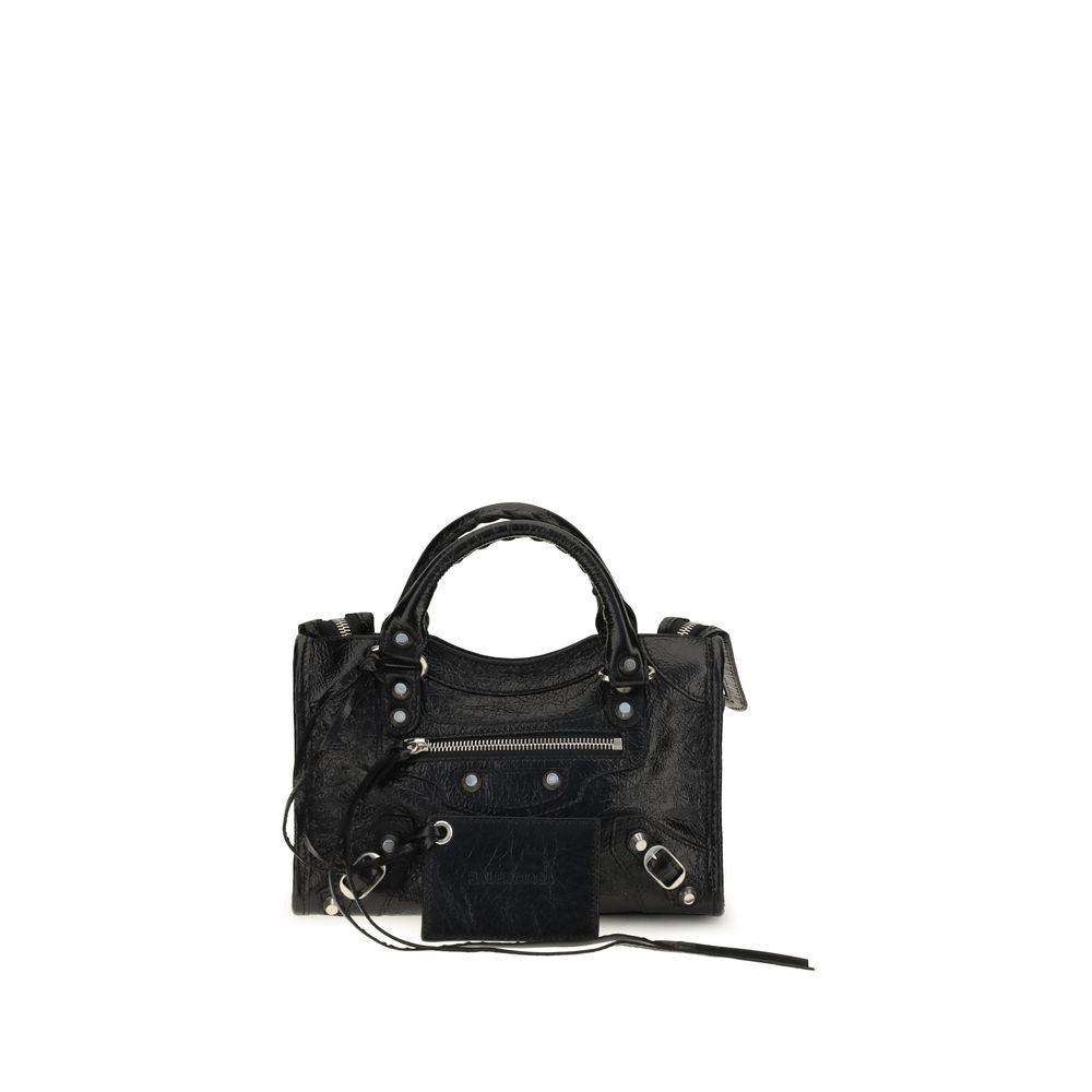 Balenciaga Schultertasche aus Leder in Schwarz