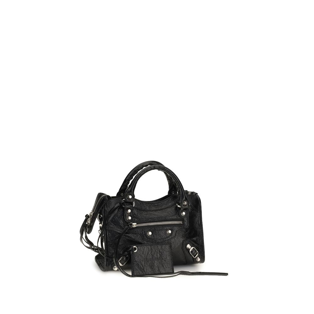 Balenciaga Schultertasche aus Leder in Schwarz