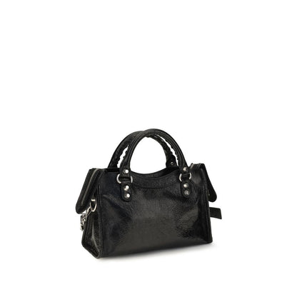 Balenciaga Schultertasche aus Leder in Schwarz