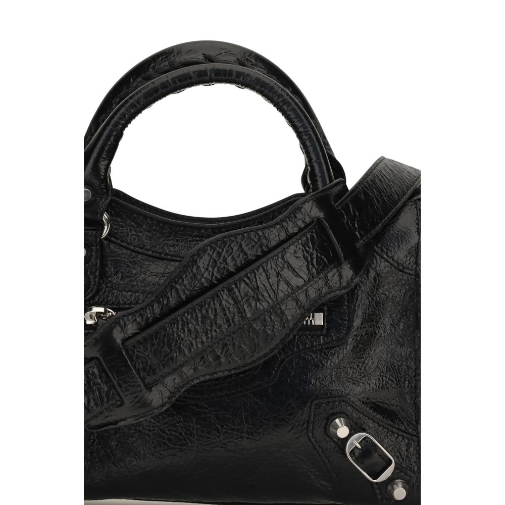 Balenciaga Schultertasche aus Leder in Schwarz