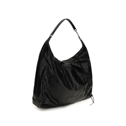 Balenciaga Schultertasche aus Leder in Schwarz