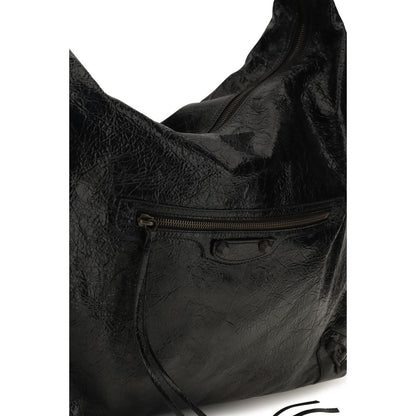 Balenciaga Schultertasche aus Leder in Schwarz