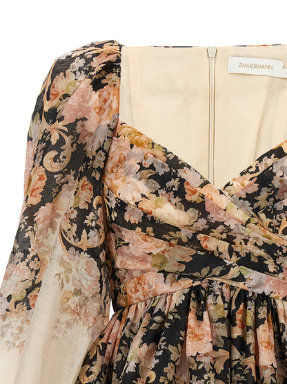 Zimmermann Kleid aus Seide in Mehrfarbig
