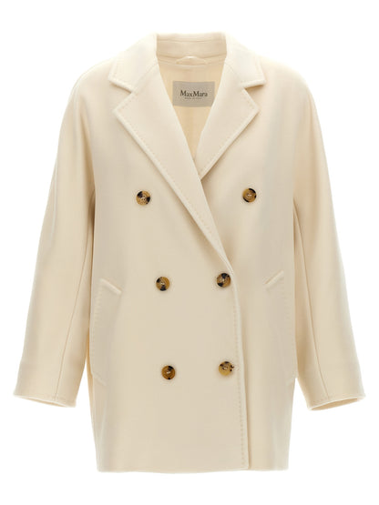 Max Mara Mantel aus Kaschmir in Weiß