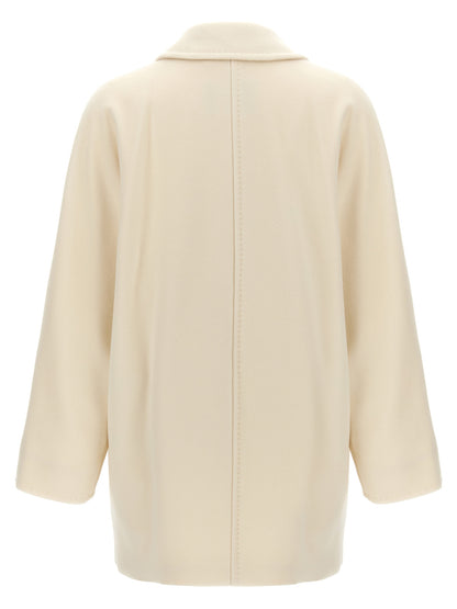 Max Mara Mantel aus Kaschmir in Weiß