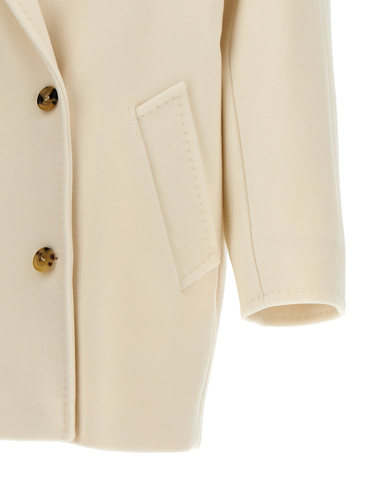 Max Mara Mantel aus Kaschmir in Weiß