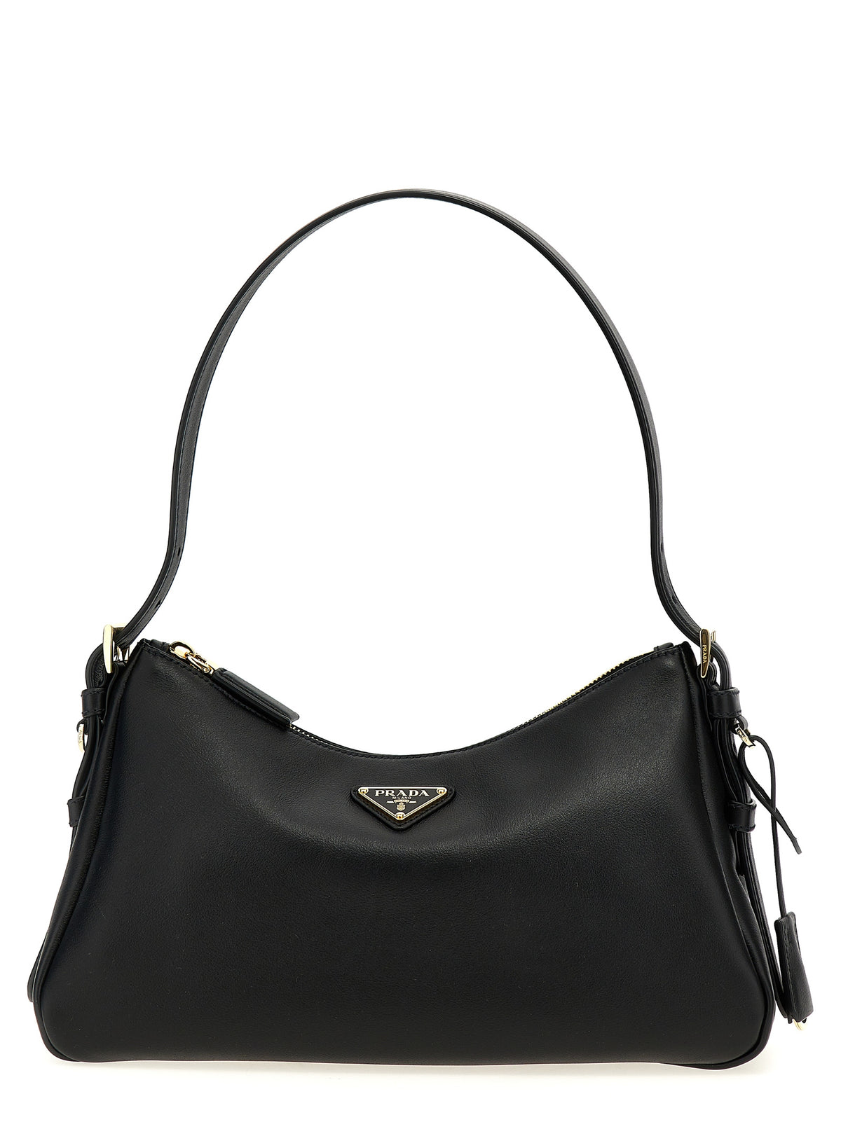 Prada Schultertasche aus Leder in Schwarz