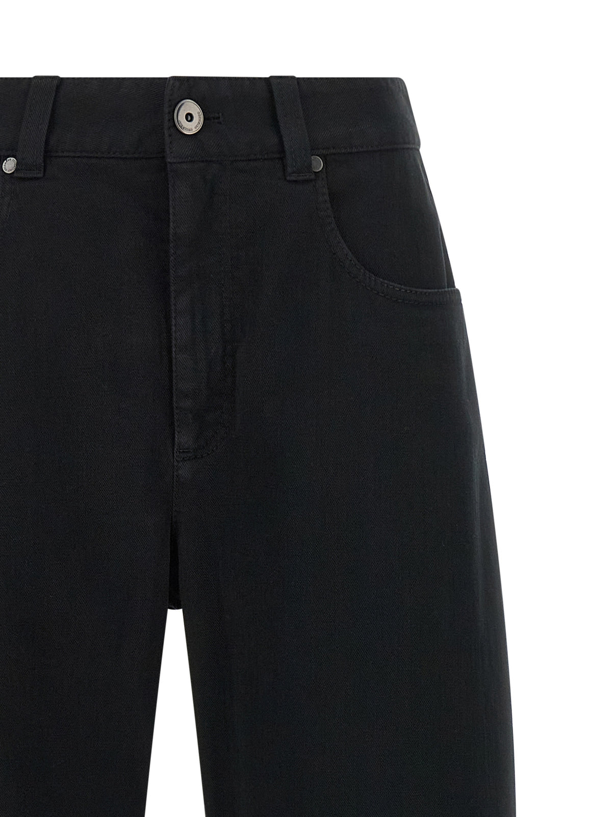 Brunello Cucinelli Jeans aus Canvas in Schwarz