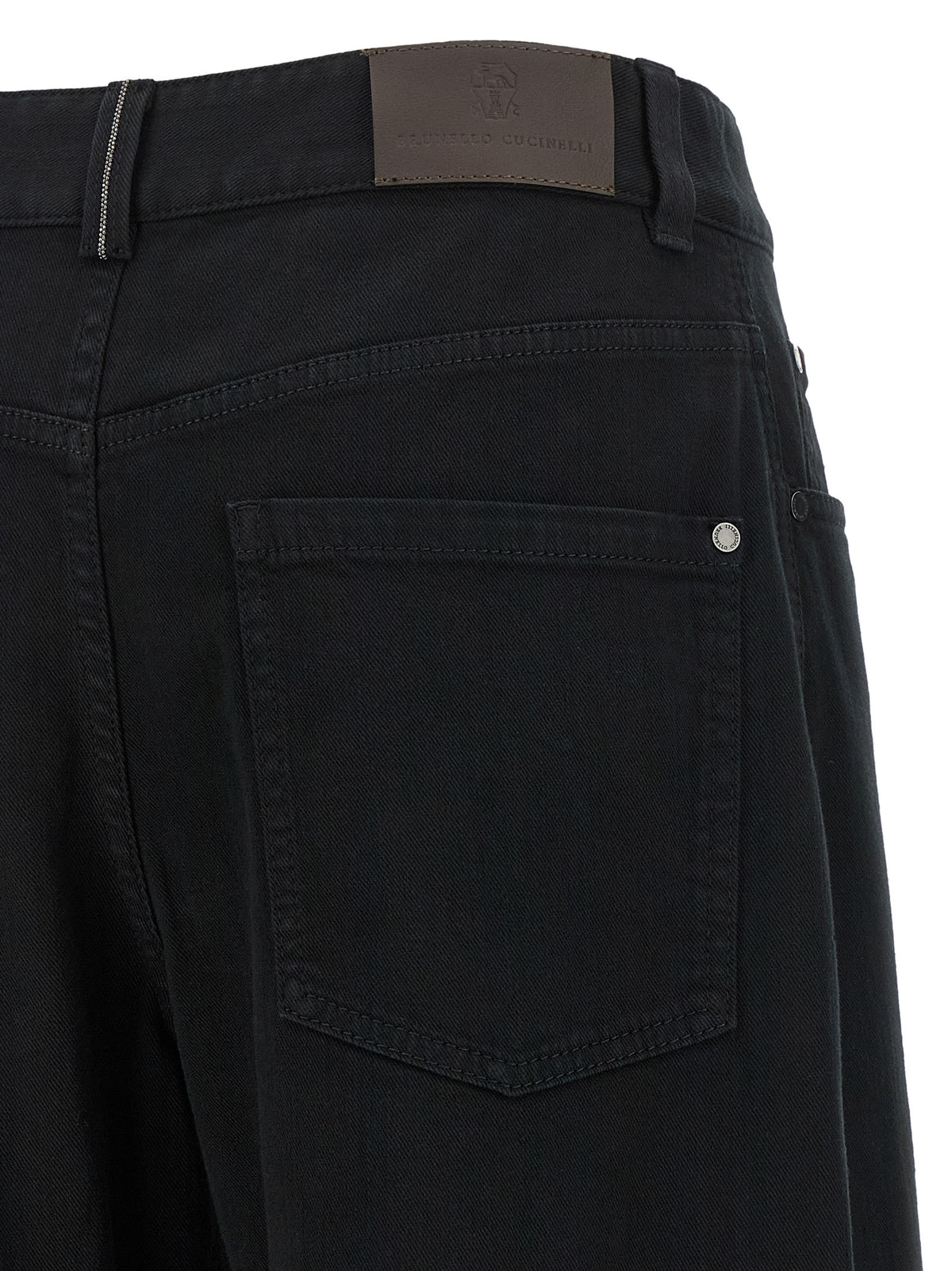 Brunello Cucinelli Jeans aus Canvas in Schwarz