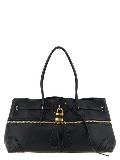 Chloé Schultertasche aus Leder in Schwarz