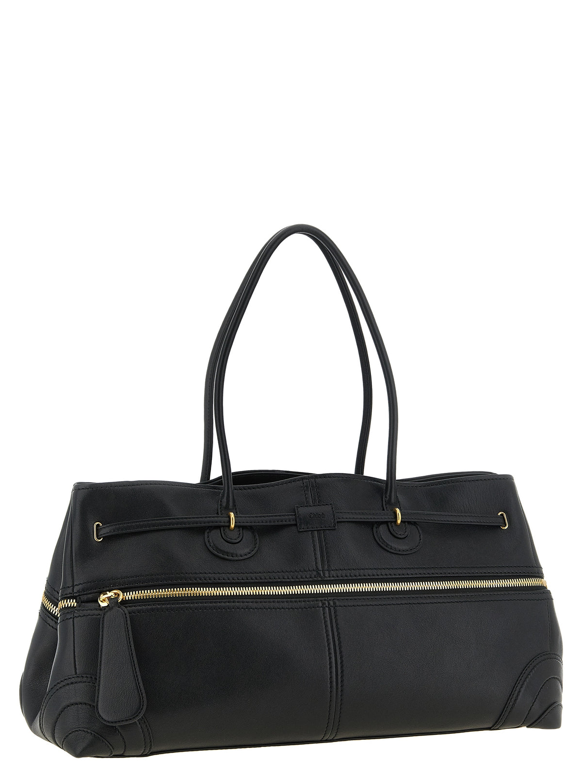 Chloé Schultertasche aus Leder in Schwarz