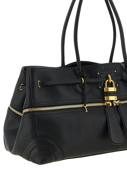 Chloé Schultertasche aus Leder in Schwarz