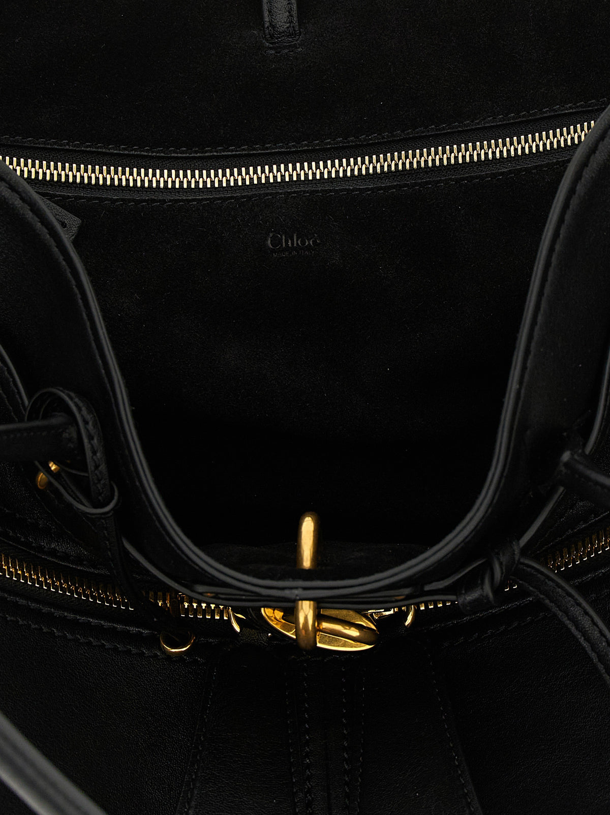 Chloé Schultertasche aus Leder in Schwarz