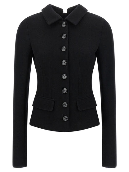 Dolce & Gabbana Blazer aus Wolle in Schwarz