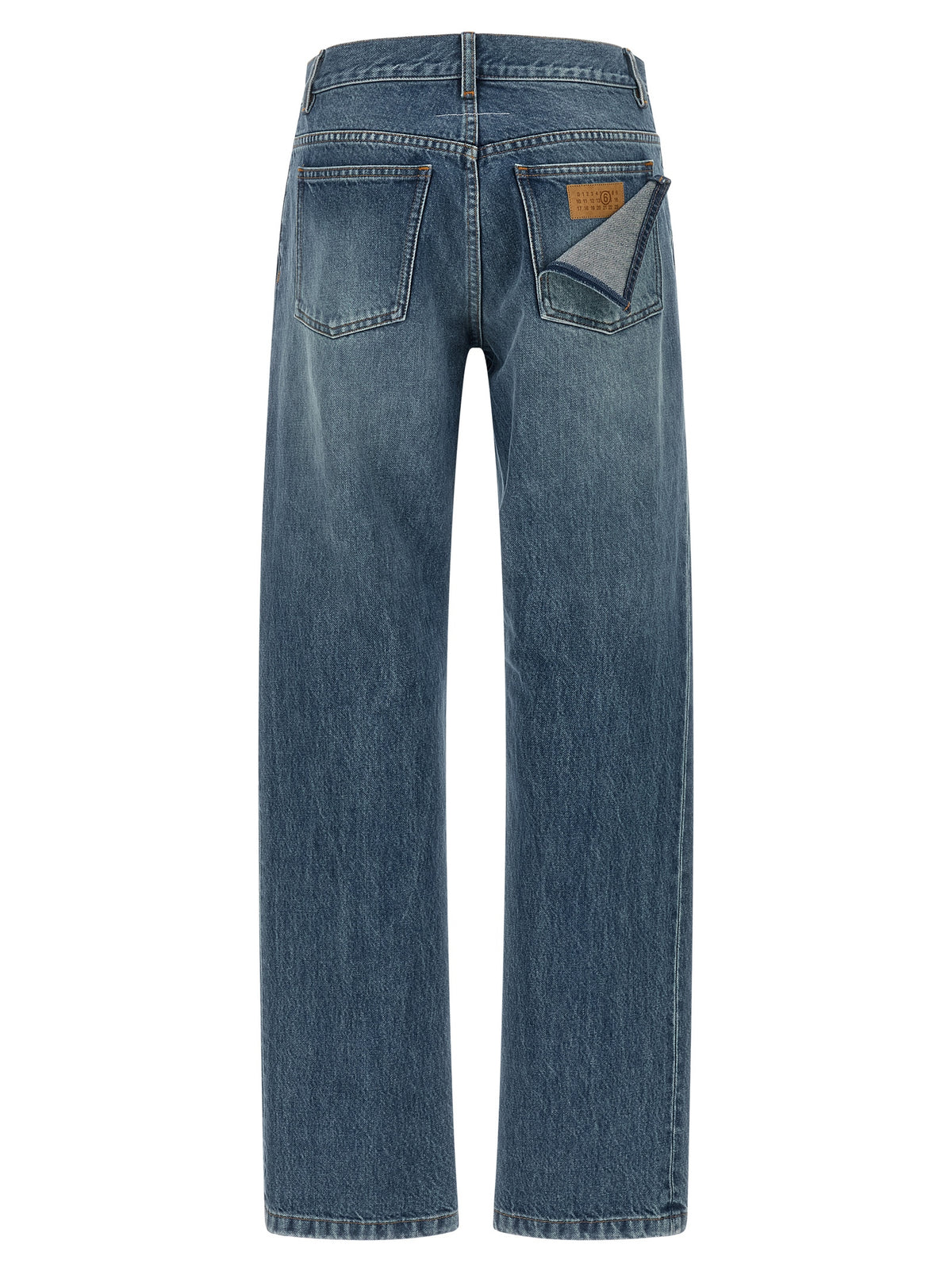 MM6 Maison Margiela Jeans aus Leder in Weiß