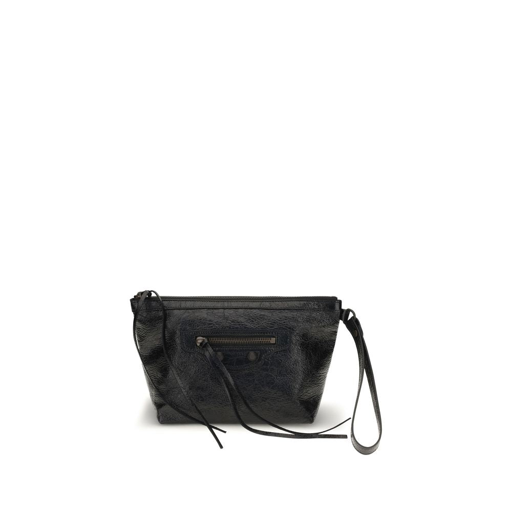 Balenciaga Clutch aus Leder in Schwarz