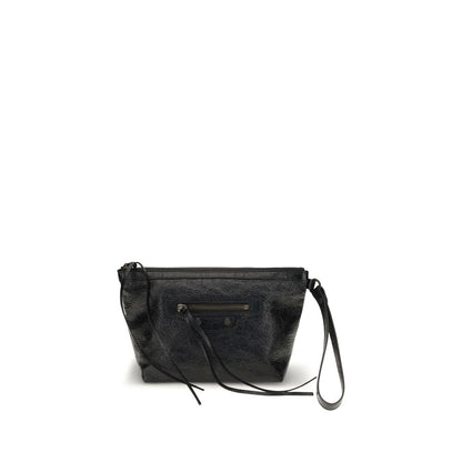 Balenciaga Clutch aus Leder in Schwarz